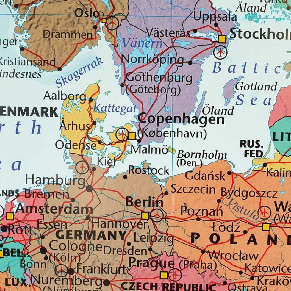 Karta över Europa för nålar - Kartkungen Kartor för nålmarkering
