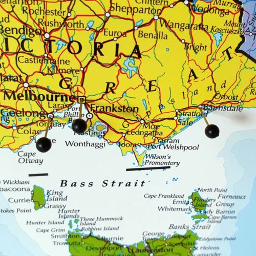 Stor väggkarta över Australien för nålar (3)