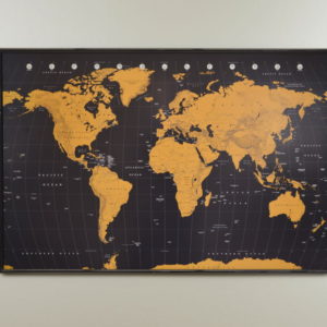 Världskarta för markering med kartnål - kartkungen