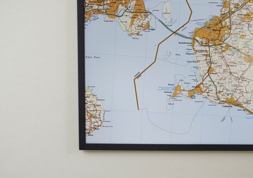 Karta över Skåne för markering med nålar Kartkungen