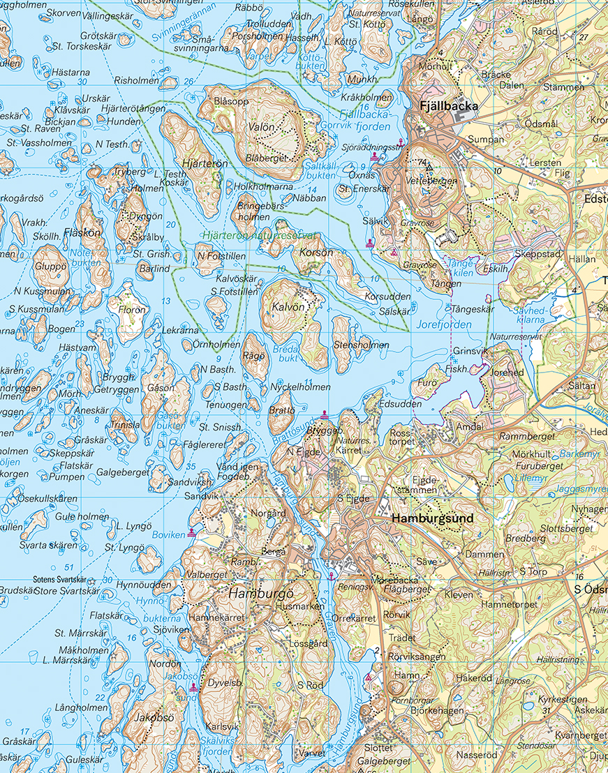 Karta Norra Bohuslän | Karta Mellersta