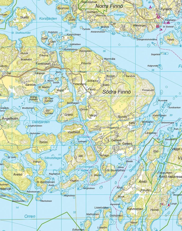 Karta S:t Anna & Gryts skärgård - Kartkungen Sjö och kustkarta