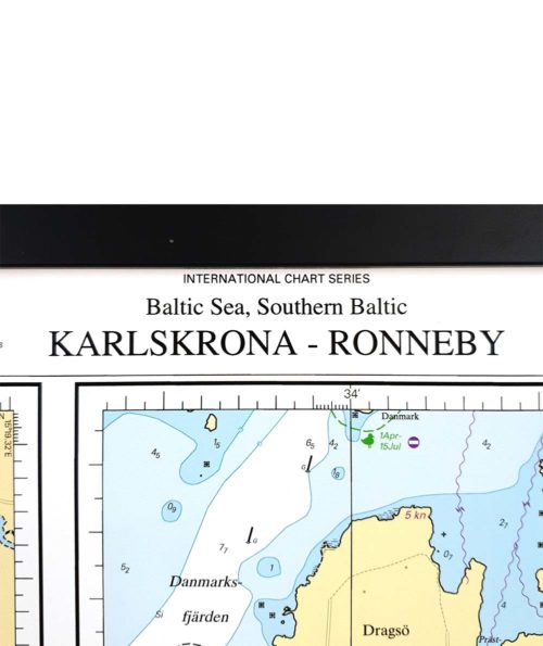 Sjökort-med-ram-Karlskrona-Ronneby