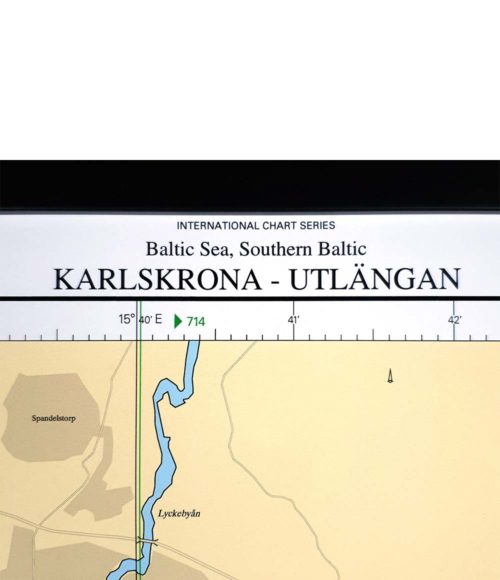 inramt sjökort Karlskrona