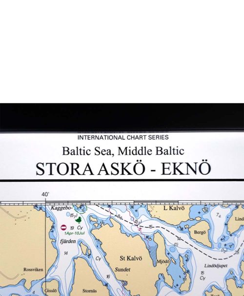 Inramat sjökort Stora Askö-Eknö