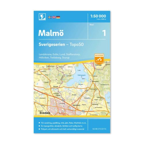 Friluftskarta 1 Malmö 150000 bild framsida 9789113085647