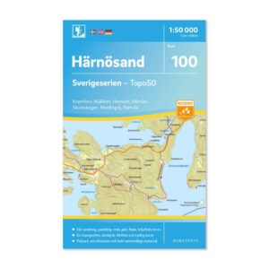Friluftskarta 100 Härnösand Sverigeserien kort vandreture sverige art.nr 9789113086637