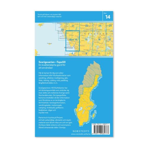 Friluftskarta 14 Halmstad Sverigeserien 9789113085777 (2)
