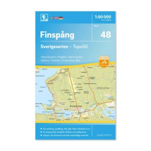 Friluftskarta 48 Finspång 150 000. Kartan täcker även in Odensbacken, Vingåker, Katrineholm, Sottern, Tisnaren, Simonstorp och Åby. 9789113086118
