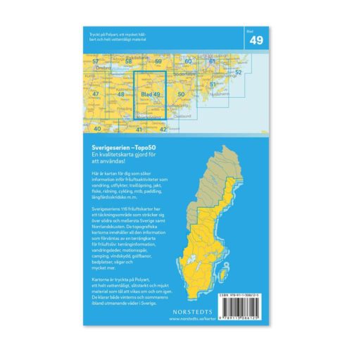 Friluftskarta 49 Katrineholm 150 000. Kartan täcker även in Hälleforsnäs, Flen, Sparreholm, Åby, Jönåker, Yngaren och Bråviken. 9789113086125 (2)