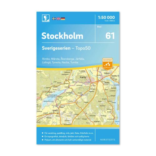 Friluftskarta 61 Stockholm 9789113086248