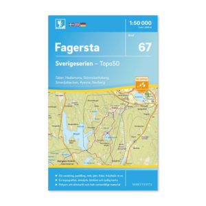 Friluftskarta 67 Fagersta Sverigeserien 150 000 Kartan täcker även Säter, Hedemora, Skinnskatteberg, Smedjebacken, Avesta och Norberg. 