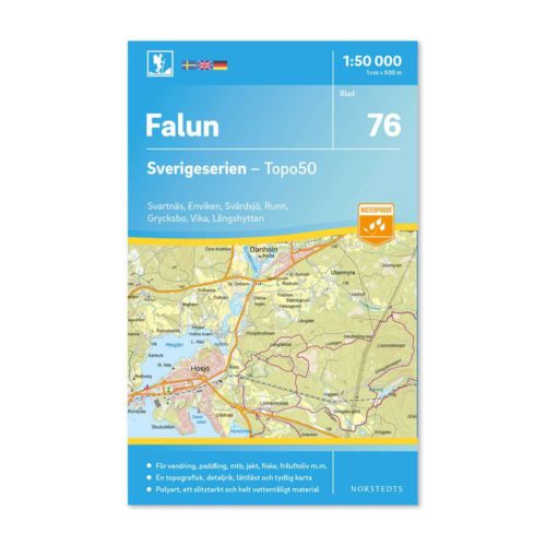 Friluftskarta 76 Falun Sverigeserien 150 000 art 9789113086392