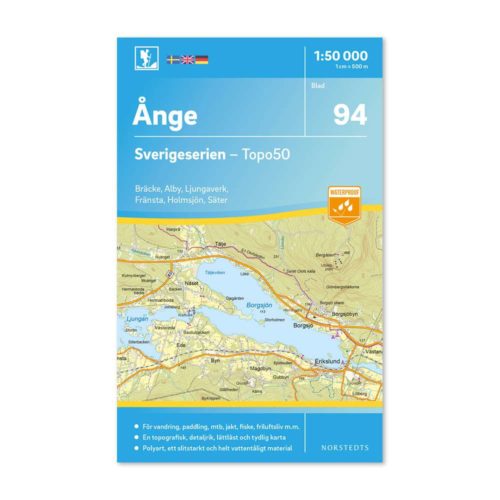 friluftskarta 94 Ånge sverigeserien karta för vandring art.nr 9789113086576