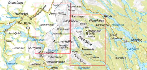 Fjällkarta 5 Jäkkvik-Ammarnäs 9789113068176 framsida