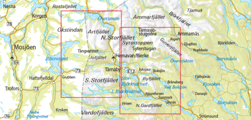 Fjällkarta 6 Ammarnäs-Hemavan-Lill-Björkvattnet framsida västerbotten 9789113068183