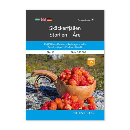 Outdoorkarta 10 fjällkarta Skäckerfjällen-Storlien-Åre framsida 9789113068237
