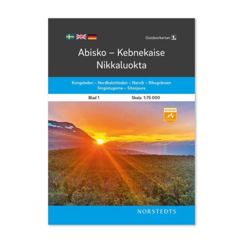 Outdoorkarta Fjällkarta 1 karta över Abisko-Kebnekaise-Nikkaluokta 9789113104980 karta Abisko-Kebnekaise