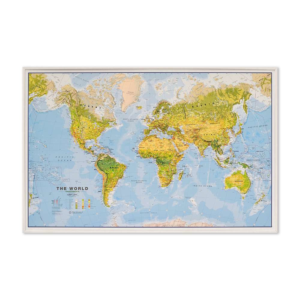 Stor världskarta världen miljö för nålar - Kartkungen världskarta för nålar
