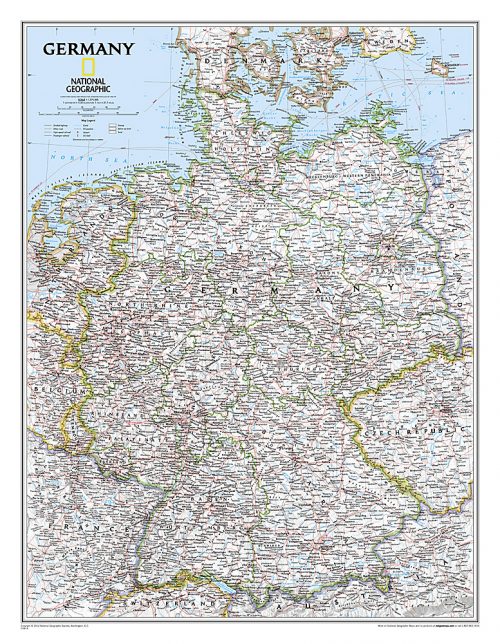 Stor karta över Tyskland för nålar national geographic 9780792249672