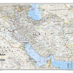 Stor karta över Iran för nålar