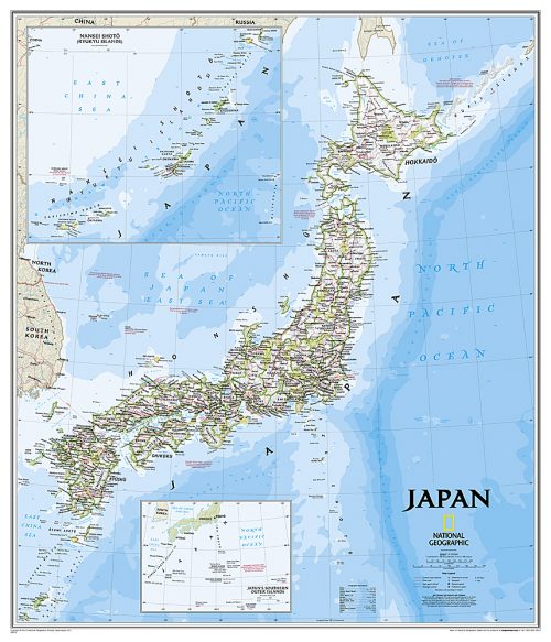 Stor karta över Japan för nålar 9781597754934