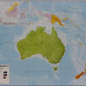 stor karta Australien för markering med nålar