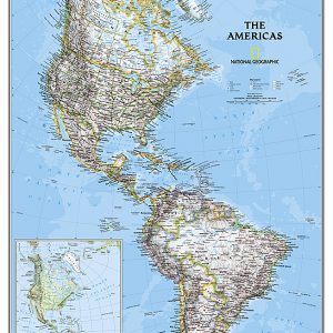 Stor karta över Nord & Syd Amerika för nålar (NG) 9780792249924