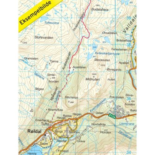 vandringskarta-haukelifjell-topo-3000