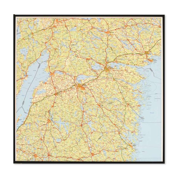 Karta över Östergötlands län för nålar