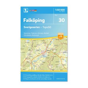 Friluftskarta 30 Falköping Sverigeserien skala 150 000 9789113085937