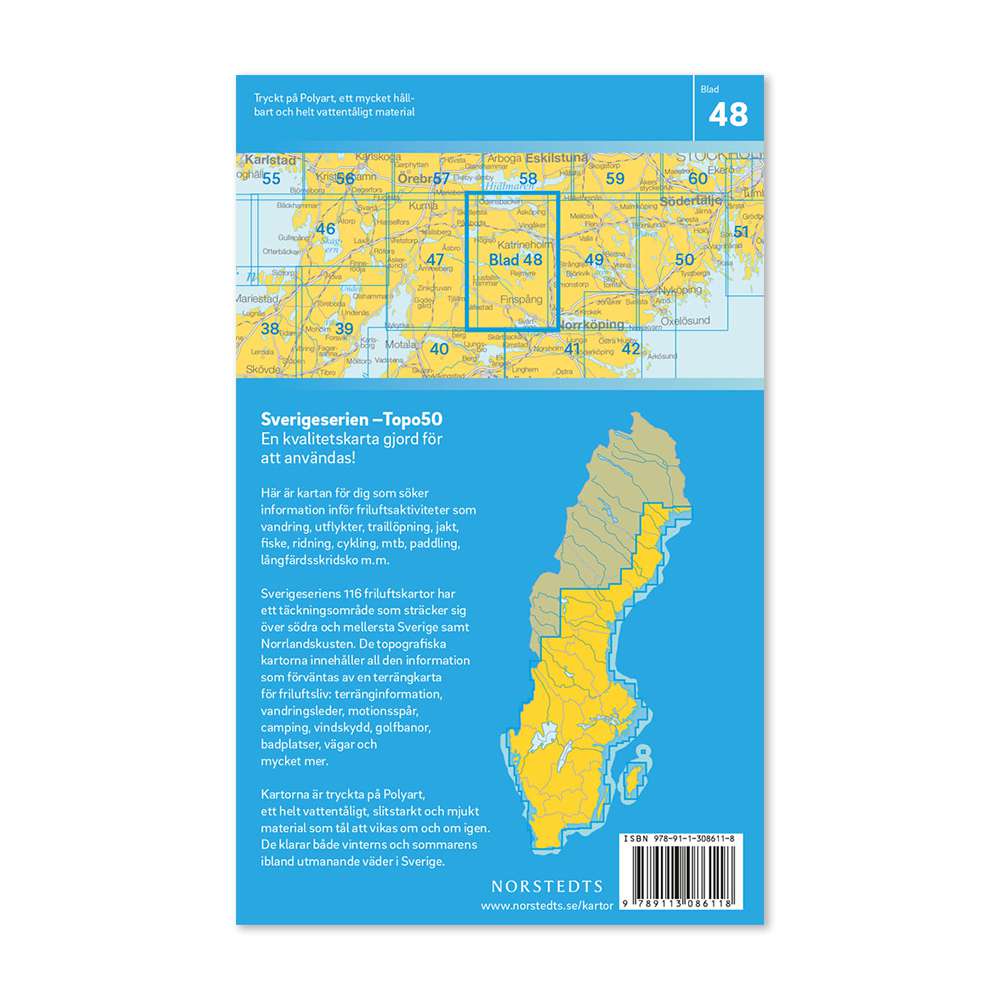 Friluftskarta 48 Finspång 1:50 000 - Kartkungen Sverige AB