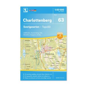 Friluftskarta 63 Charlottenberg Sverigeserien Art.nr 9789113086262