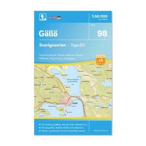 Friluftskarta 98 Gällö Sverigeserien 9789113086613 karta för vandring