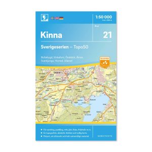 Friluftskarta för mtb,vandring,paddling 21 Kinna Sverigeserien 150 000 9789113085845