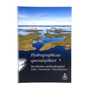 Hydrographica specialbåtsportkort Stockholms Mellanskärgård bild framsida art.nr HG 615 Mellan