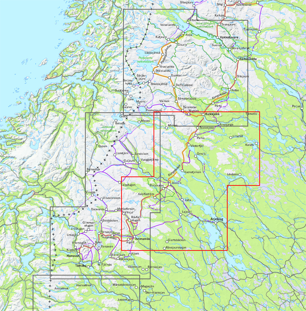 Karta Kvikkjokk, Ammarnäs & Arjeplog Calazo - Bild 2