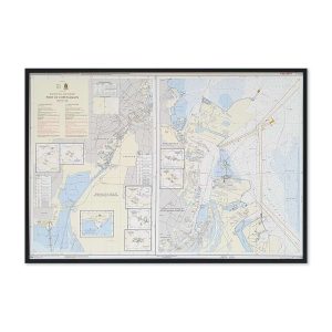 Søkort til væggen 134 Københavns Havn sort geodatastyrelsen KMS00134