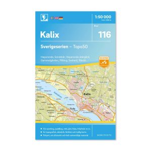 Sverigeserien friluftskarta outdoor 116 kalix artikelnummer 9789113086798