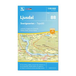 friluftskarta, skridskokarta, vandringskarta artikel 9789113086514 blad 88 Ljusdal Sverigeserien 150 000