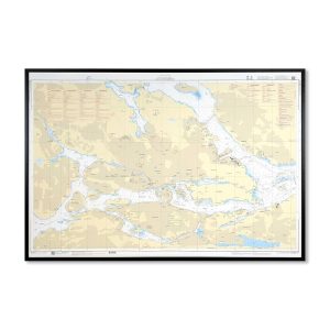 Inramat Sjökort 6141 Specialkort över Port of Stockholm där ni kan märka ut med nålar vart ni har rest eller vill resa. Eller kanske bara som en fin tavla? Handgjord ram.